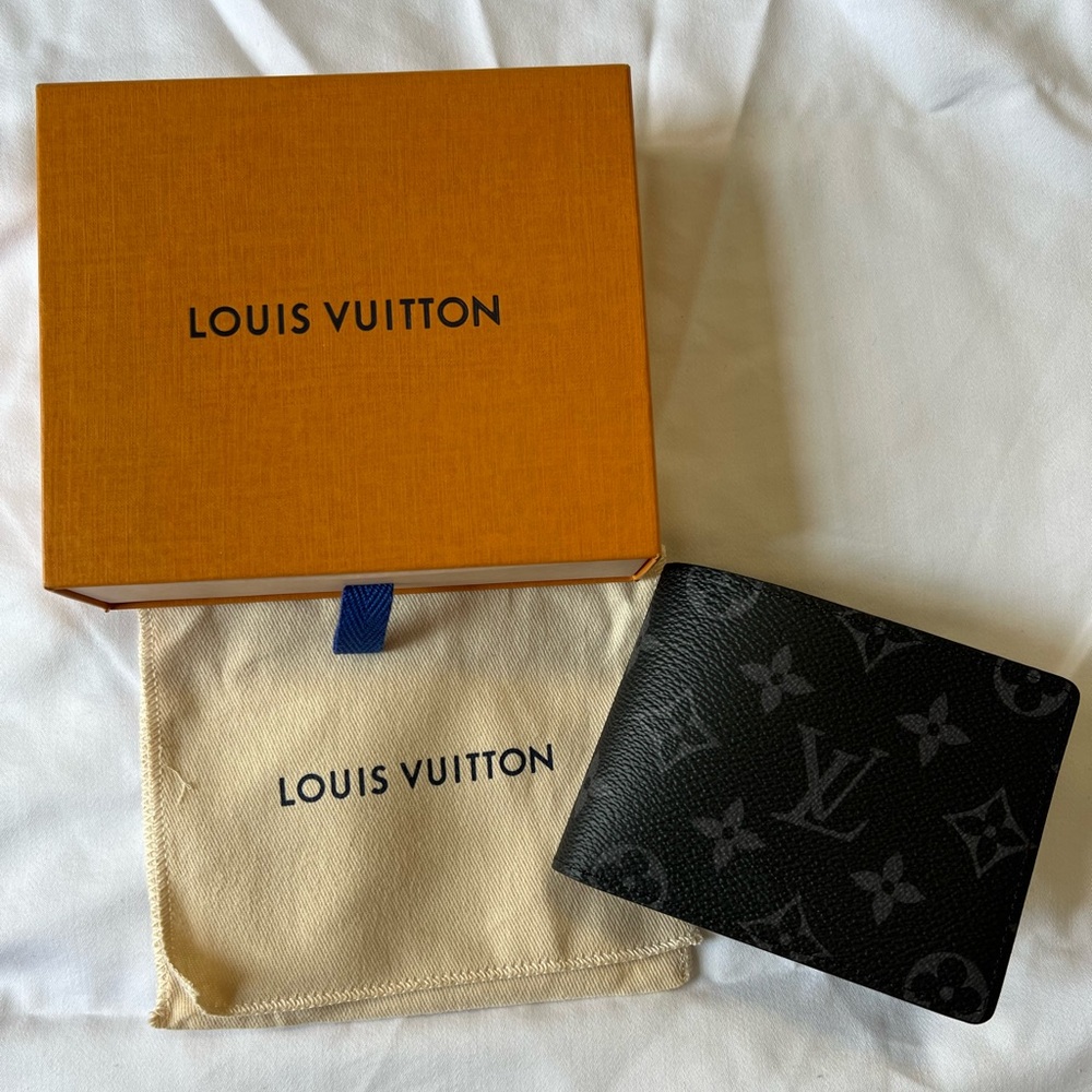LV BLACK Monogram Eclipse canvas wallet